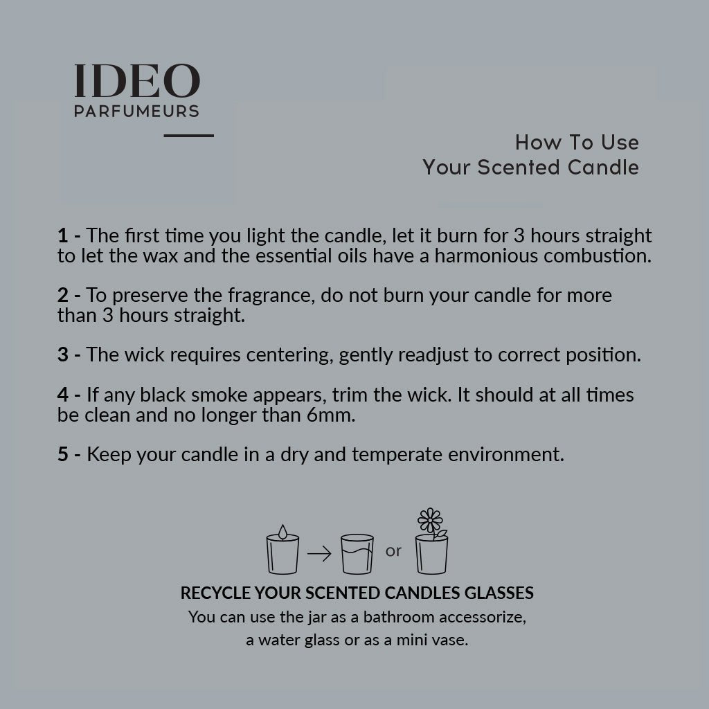 how to use the scented candle by ideo parfumeurs